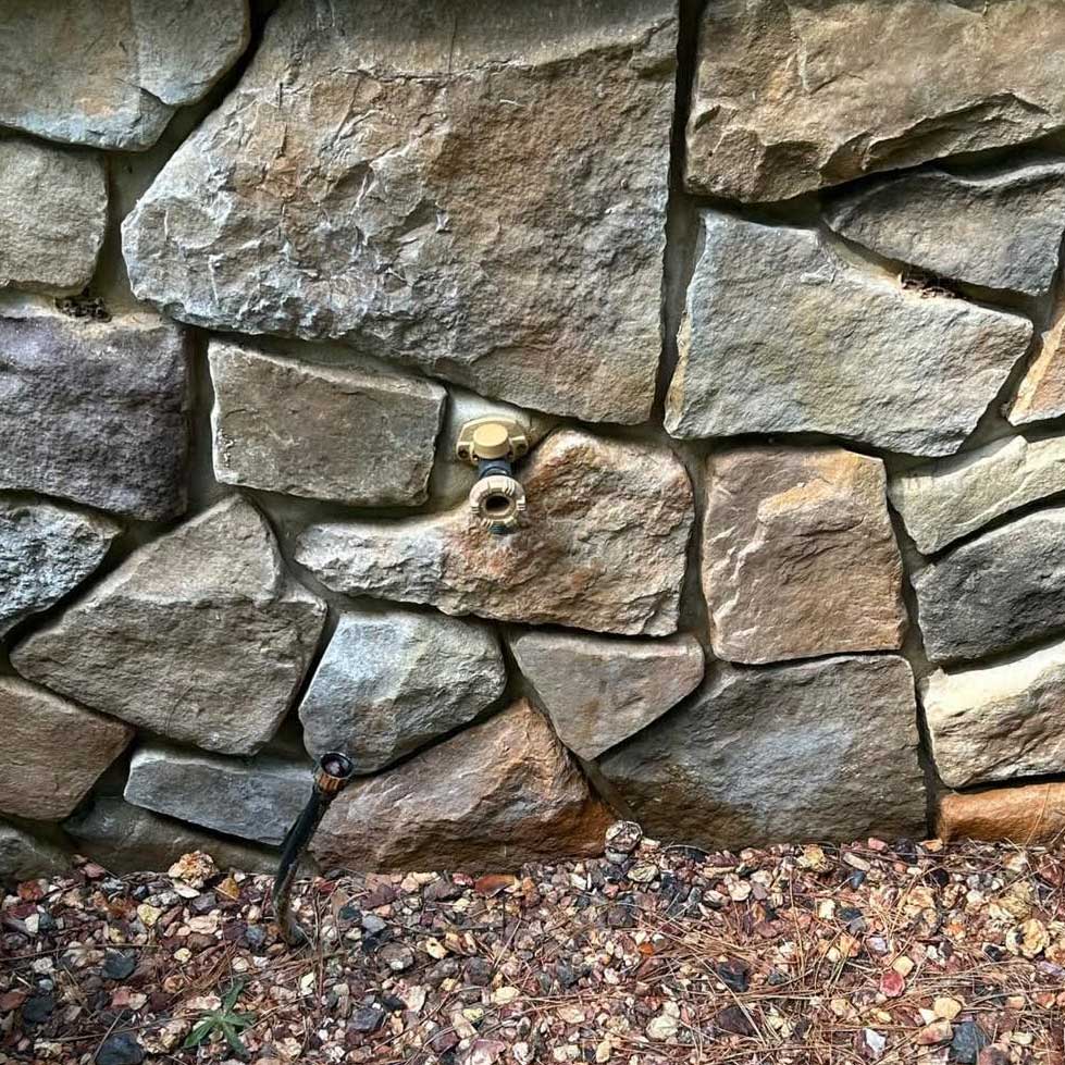 stone siding after cleaning